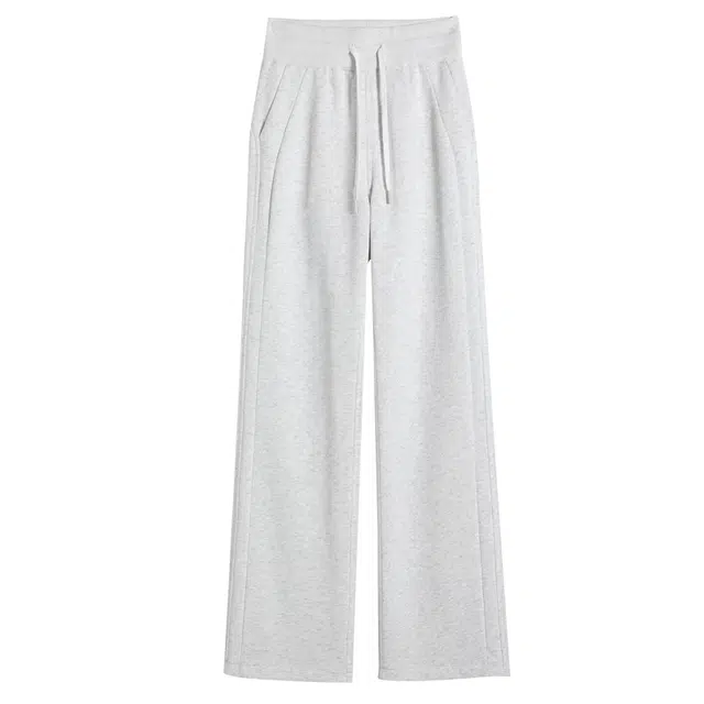 思蓓儿 百搭小个子高腰垂感直筒裤运动休闲裤 女款