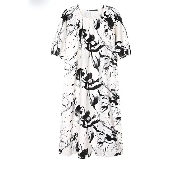 潞优野 家居服复古风短袖高级感休闲可外穿睡裙 女款