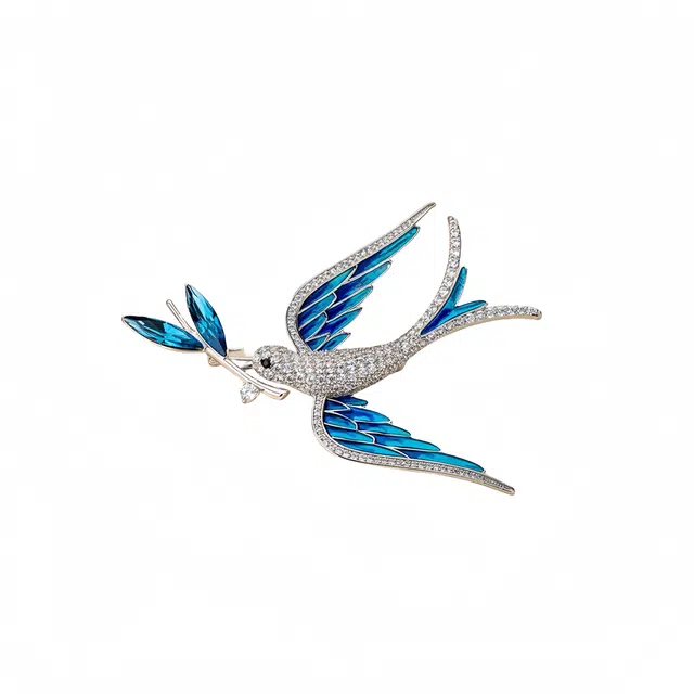 暖瞳 轻奢优雅精致时尚扣设计感小众 合金 胸针 女款