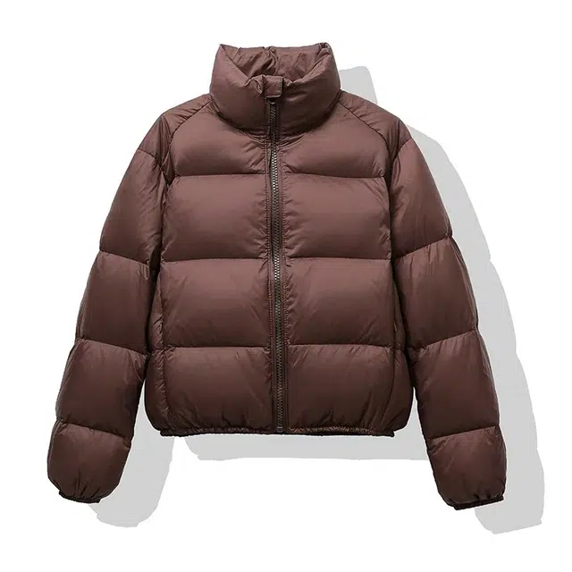 木清清 纯色立领短款美式复古高级小众设计感棉服 女款