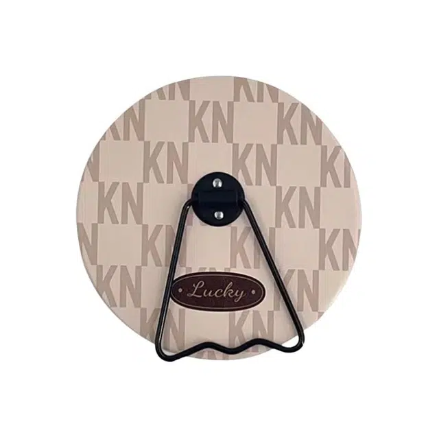 计轩 小众复古桌面圆形化妆镜 高清 两用