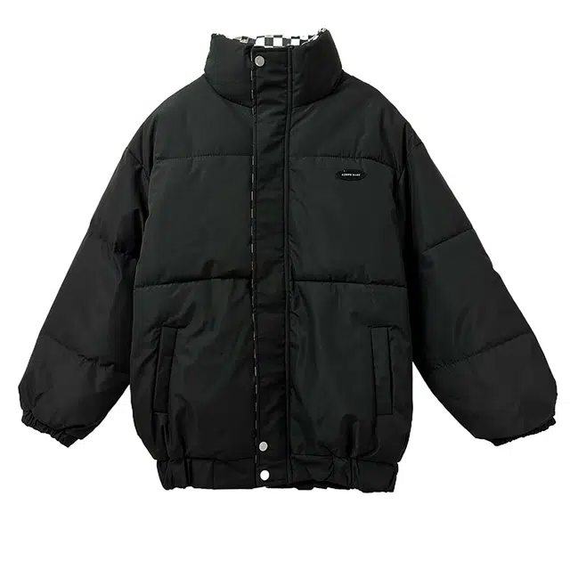 涂诗菲 韩版棋盘格宽松小众设计感夹克外套棉服 女款