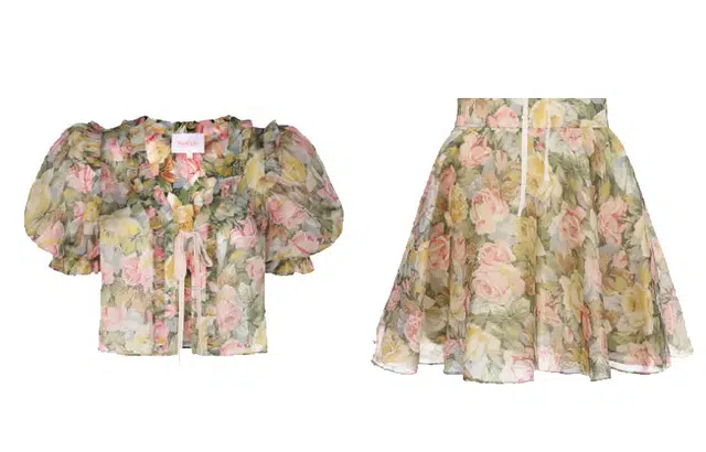 selkie Floral V-Neck Set
