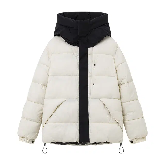 红蜻蜓 连帽短款时尚保暖棉服 女款