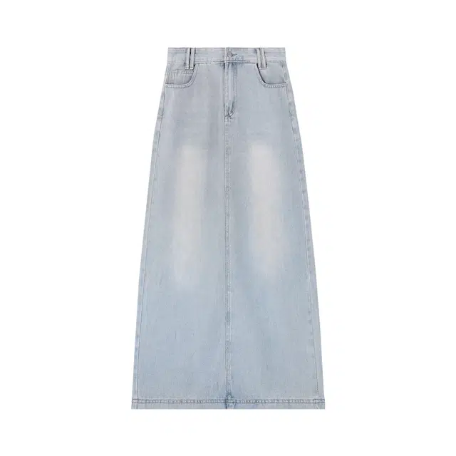 麓蔓蒂 美式复古高腰开叉垂感显瘦显高直筒裙牛仔长裙 女款