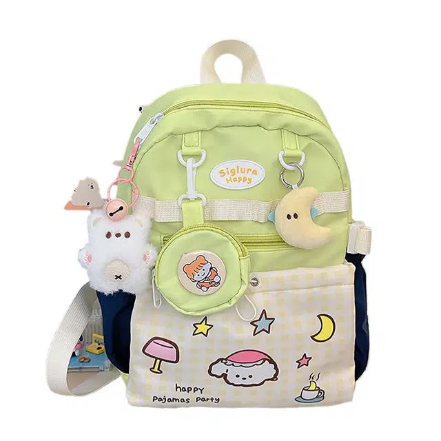 行途 酷乐潮玩春日懒懒痛包 尼龙布 双肩包 女款 多色