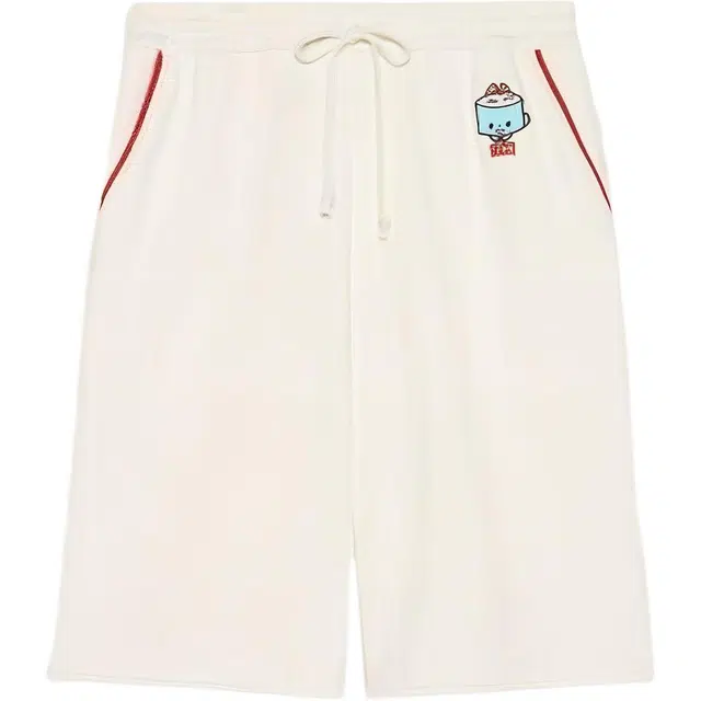 Gucci SS23 Embroidered Patch Shorts White
