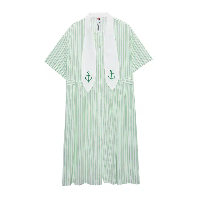 木果果木 气质宽松薄款套头短袖连衣裙 女款