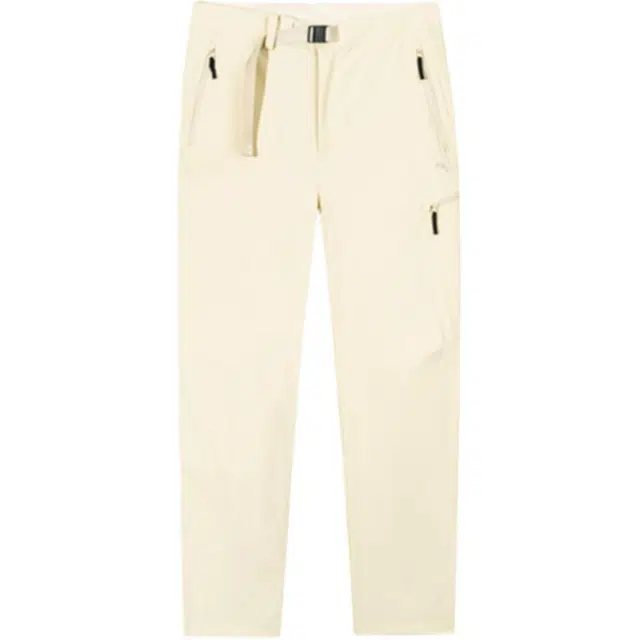 超级安踏 舒适简约纯色百搭直筒中腰薄款休闲裤 女款 颗粒米黄