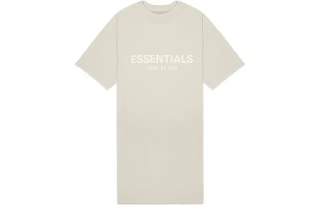 Fear of God Essentials SS22 Women's T-shirt Dress Wheat Logo