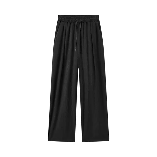 森马 质感慕斯裤慵懒垂感阔腿肌理中腰宽松休闲裤 女款