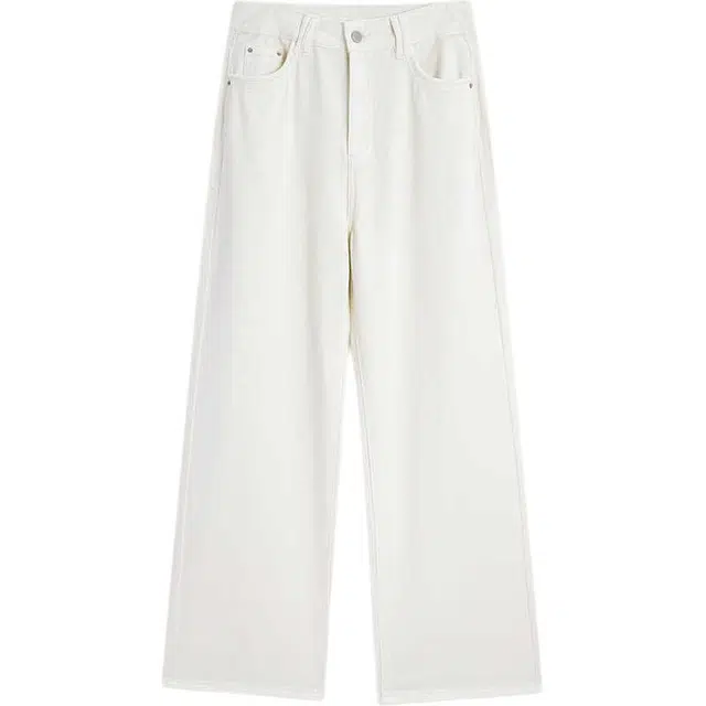 爱依服 简约通勤阔腿百搭休闲裤 女款 白