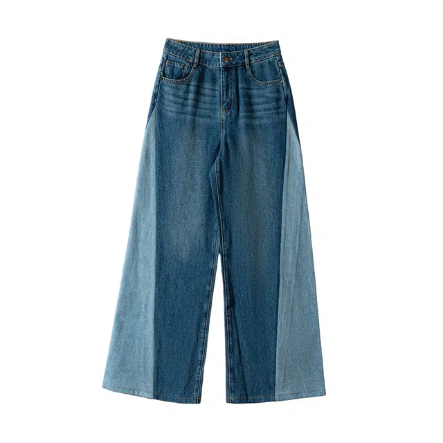 着西 休闲简约设计感牛仔裤 女款 宝蓝