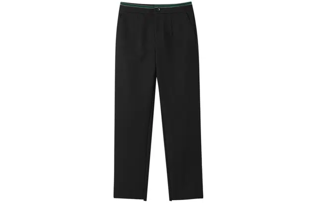 【dme】 纯色拉链直筒开叉九分西装裤 女款 黑色