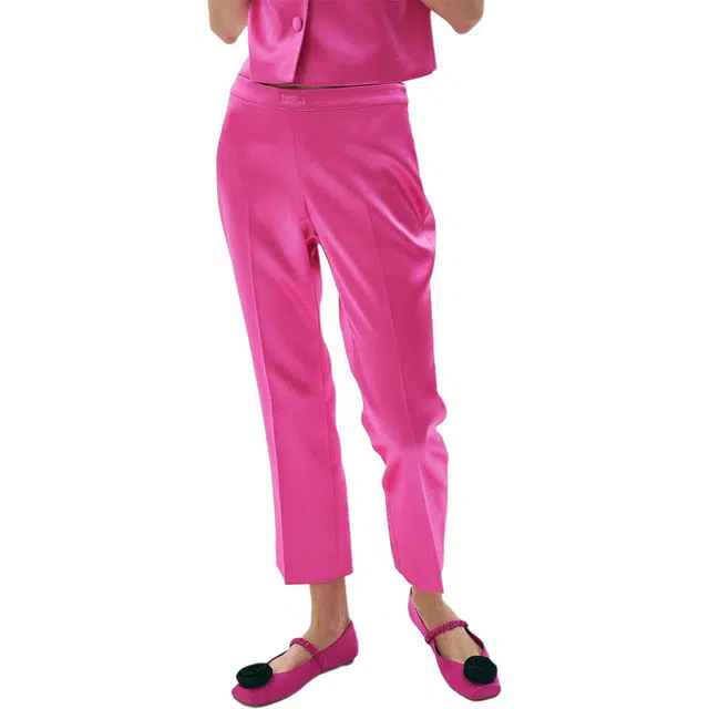 MARDI MERCREDI SS25 SATIN CROPPED SLIMFIT PANTS