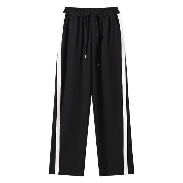 欧迪芬 拼接垂感阔腿休闲裤 女款