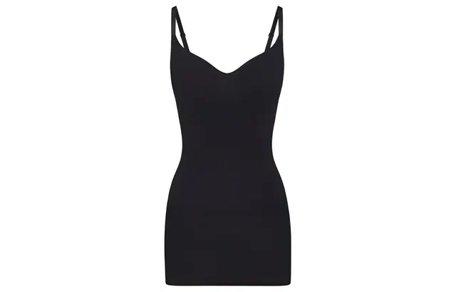 SKIMS SEAMLESS SCULPT SLIP DRESS ONXY