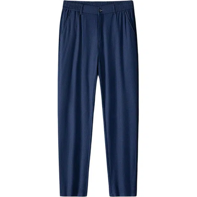 曲韩 夏季薄款锥形小西裤弹力宽松百搭九分裤休闲裤 男女同款