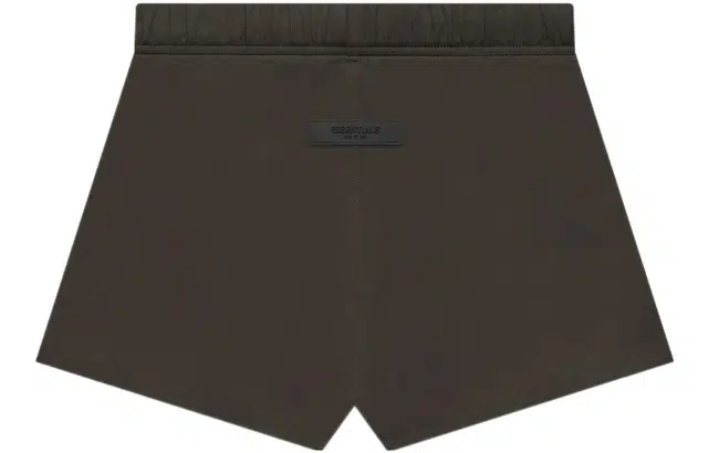 Fear of God Essentials FW22 Womens Cotton Running Shorts Off Black Logo