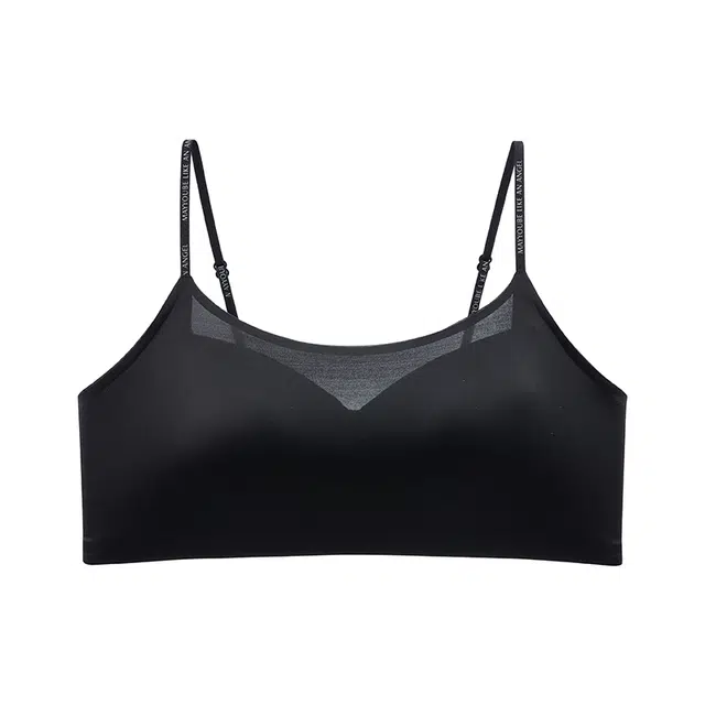 芬腾 无痕薄款小胸聚拢无钢圈抹胸防走光一片式背心吊带细肩带文胸 女款
