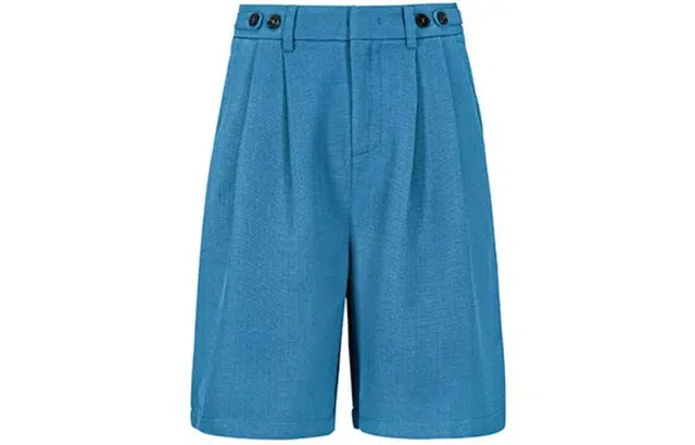 美洋 四乐章西装中裤 仿麻肌理宽松阔腿五分裤