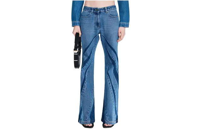 DION LEE SS24 DARTED BOOTCUT JEAN AMERICAN BLUE