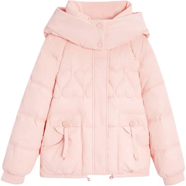 爱依服 纯色舒适休闲棉服 女款