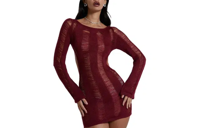 Jaded london Umbra ShreddedMiniDress