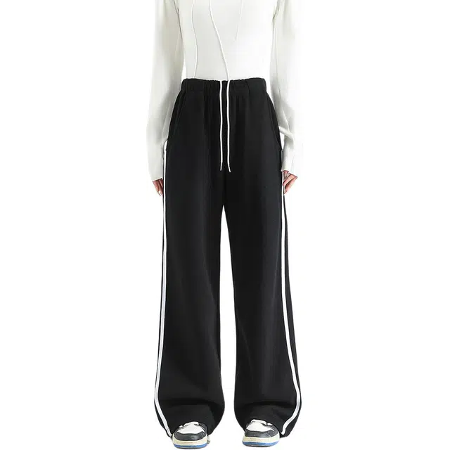 法文箱子 时尚纯色百搭舒适针织休闲裤 女款