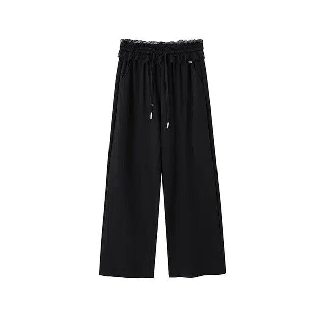 云妃秀 大码百搭宽松简约直筒裤时尚微胖显瘦通勤韩版休闲裤 女款