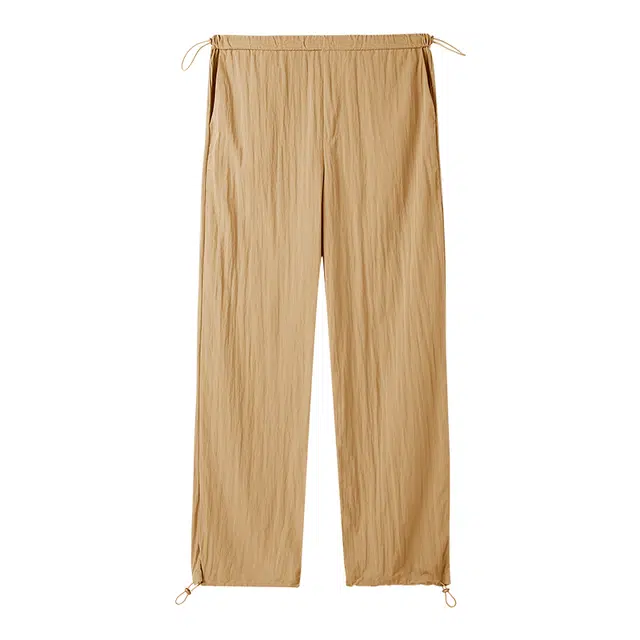 英氏 简约纯色高腰宽松直筒休闲裤 女款