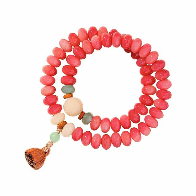 澜耀 双圈念珠 好运佛珠文玩 新中式国风手持盘玩 菩提根 手串 男女同款情侣款