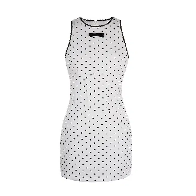 花铃太太 学院风修身薄款短款无袖连衣裙 女款