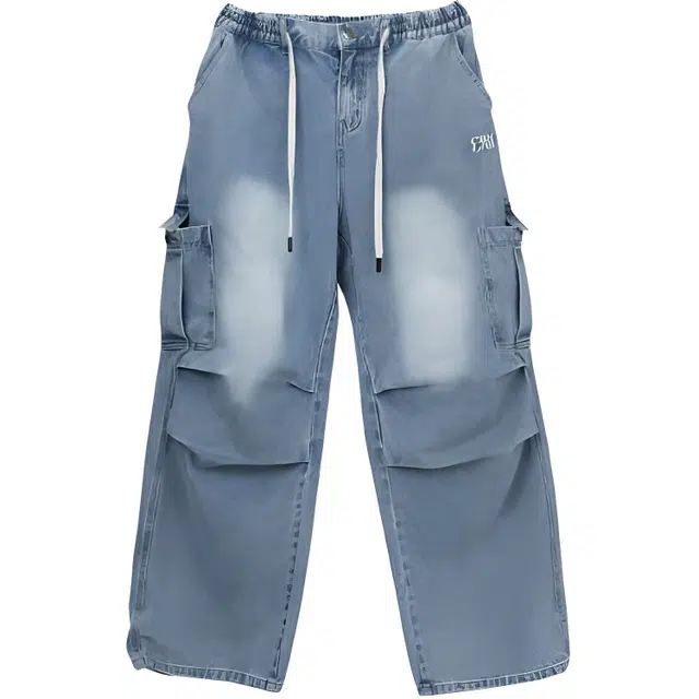 哒头下雨不愁 时尚高腰直筒裤牛仔裤 女款 浅蓝色