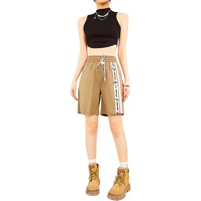 木果果木 夏 设计复古外穿休闲短裤 宽松 女款 茶棕