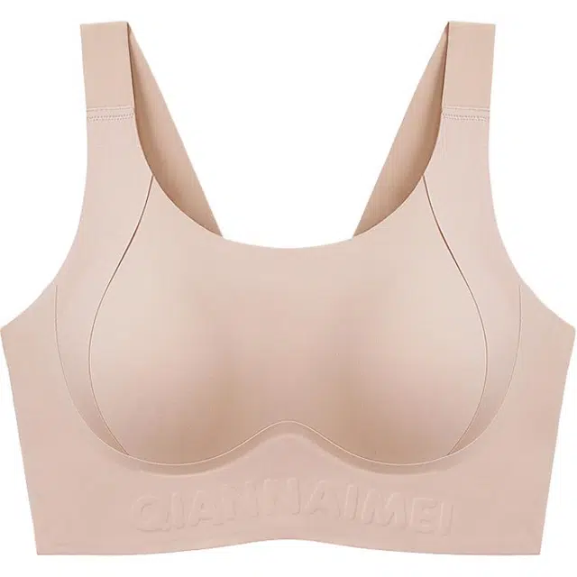 千奈美 纯色大胸显小全罩杯收副乳不空杯防下垂文胸 女款