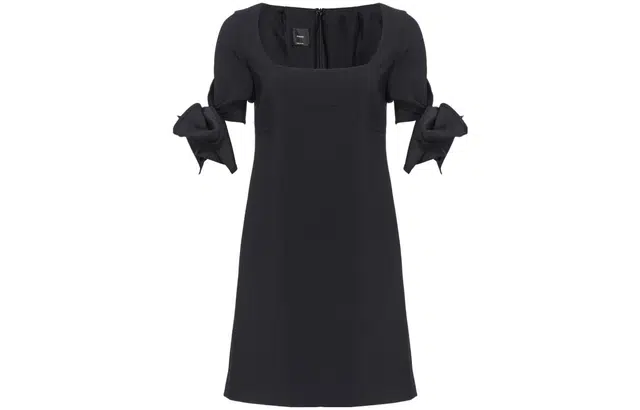 PINKO FW23 Mini Abito Con Fiocco Sulle Maniche