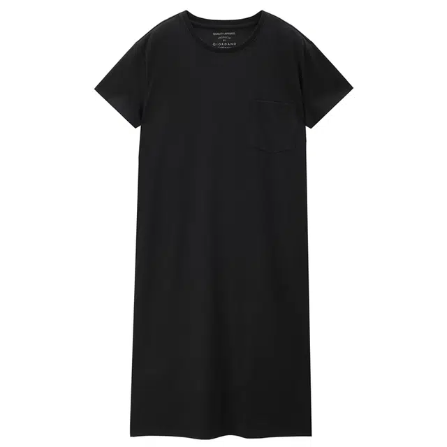 佐丹奴 黑科技凉感冰氧酷贴袋圆领针织短袖连衣裙 女款