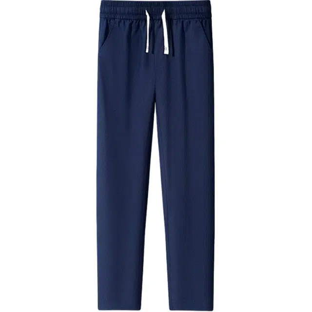 曲韩 纯色合身适中直筒休闲裤 女款