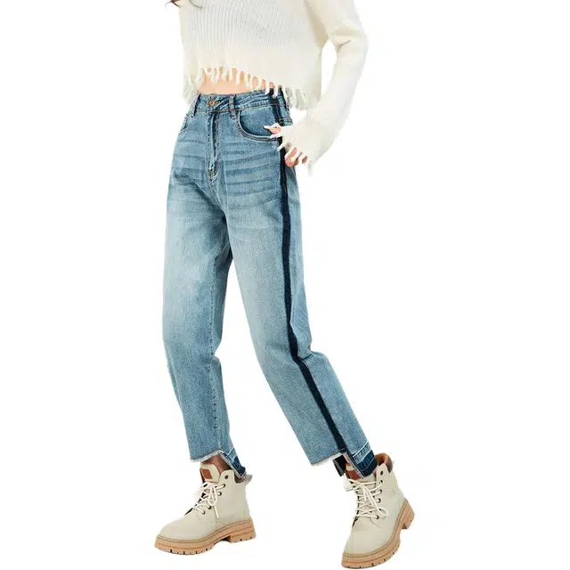 木果果木 春,夏,秋 商场同款设计感小个子九分裤弹力显瘦牛仔裤 常规 女款 牛仔蓝