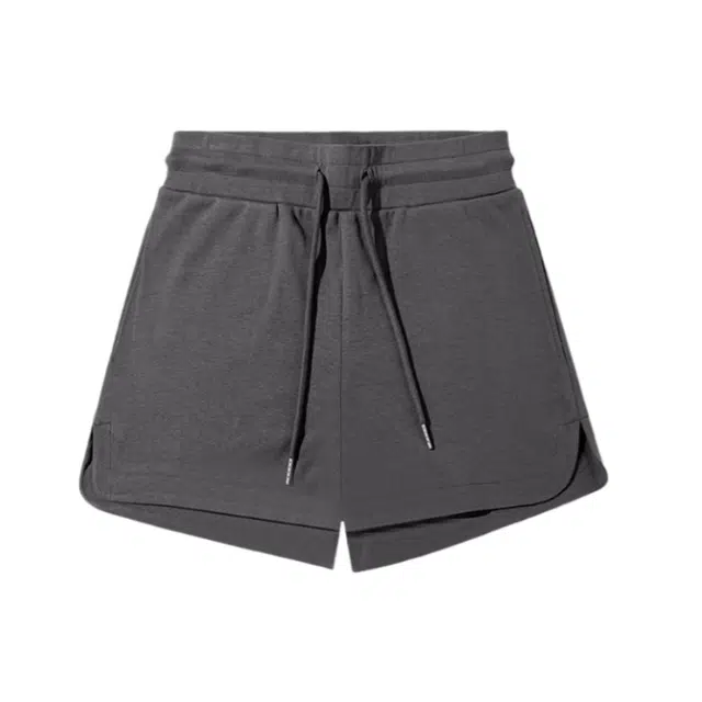 木清清 合身高腰简约休闲短裤 女款 灰色
