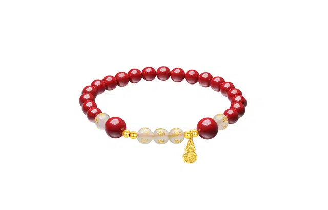 周六福 银葫芦#好运小众气质 朱砂 手串 女款