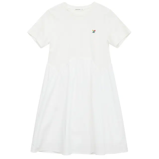 美特斯邦威 潮流时尚舒适圆领简约百搭短袖连衣裙 女款