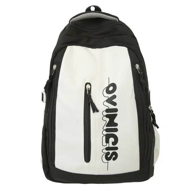 恒源祥 日系简约拼色字母休闲 尼龙 双肩包 常规 男女同款情侣款 多色