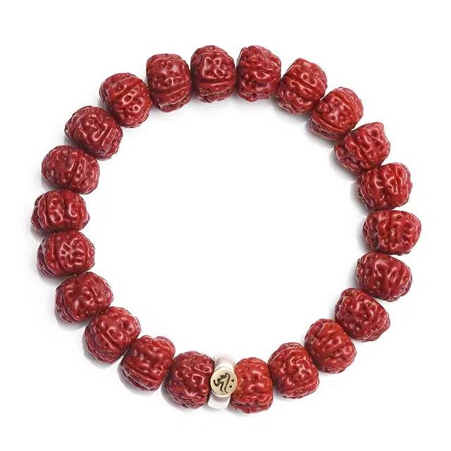 灵晔 新中式十二生肖招财转运珠八大守护神本命年文玩佛珠机刷包浆玉化盘玩串复古文艺风平安好运 金刚菩提 手串 男女同款情侣款