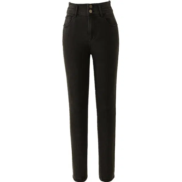 娅丽达 水洗高腰高弹铅笔九分牛仔裤 女款