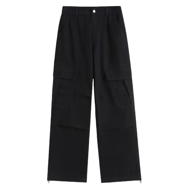 莫代尔 美式通勤纯色高腰宽松工装裤 女