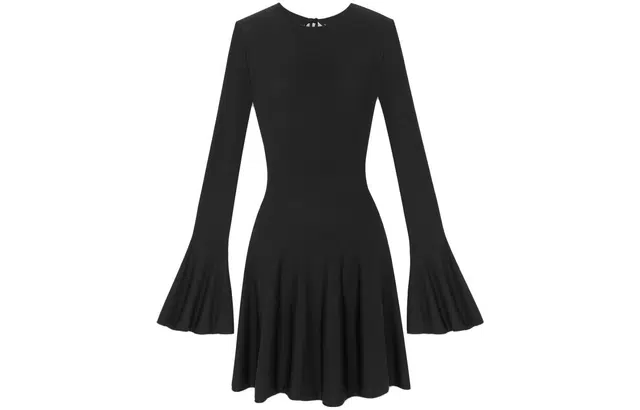 Saint Laurent SS23 Tie-Front Dress Black