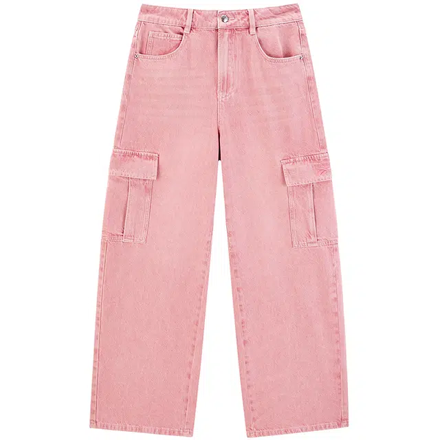 Peacebird x Reebok Workwear Pocket Straight Jeans Dust Pink
