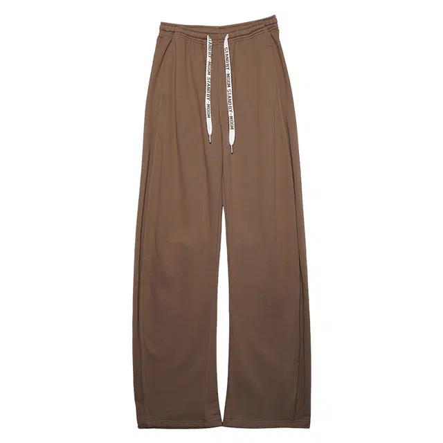 木果果木 复古宽松舒适阔腿百搭针织运动裤 女款